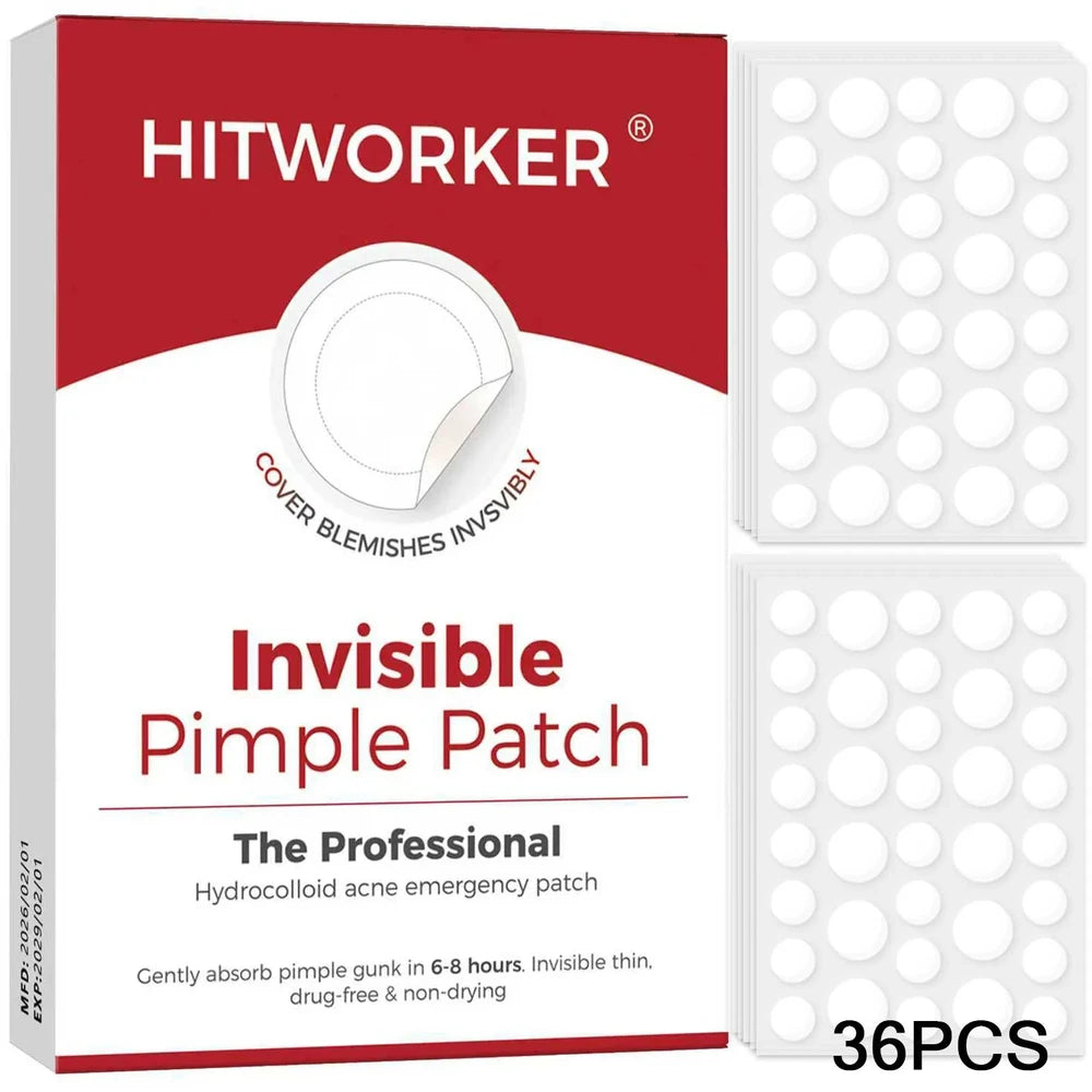 36/360 Pieces Hydrocolloid Acne Patches per Box Alcohol-Free Gentle Non-Irritating Blemish Covering Sticker for Pimples