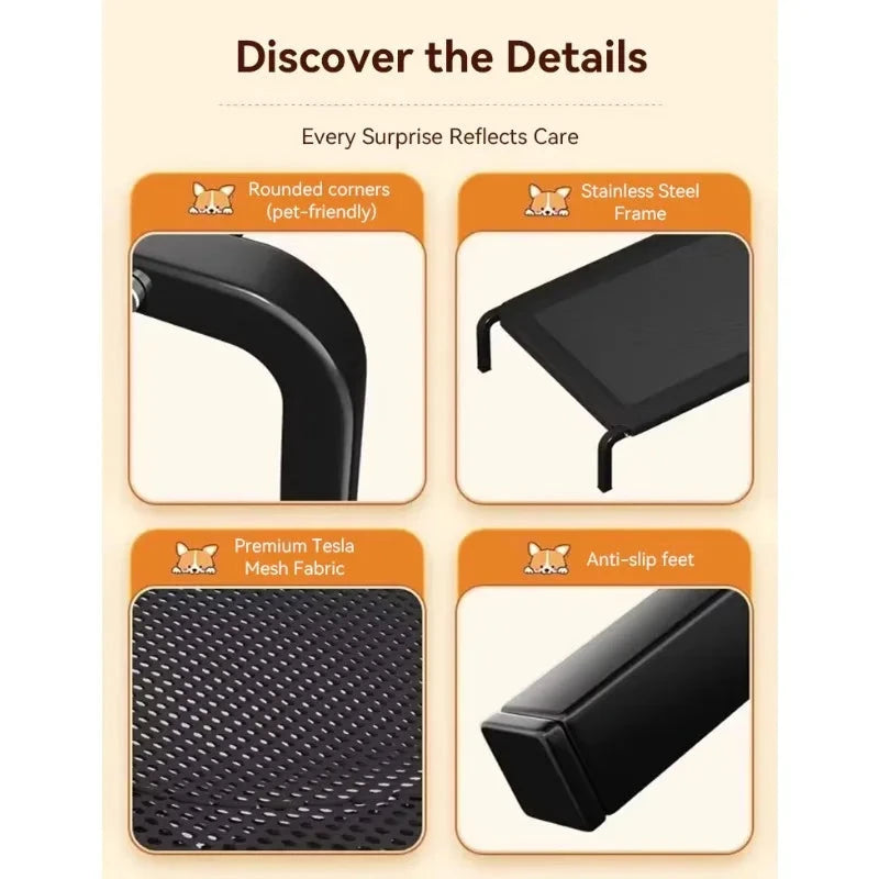 Product features with text 'Explore its subtle details' on a beige background
