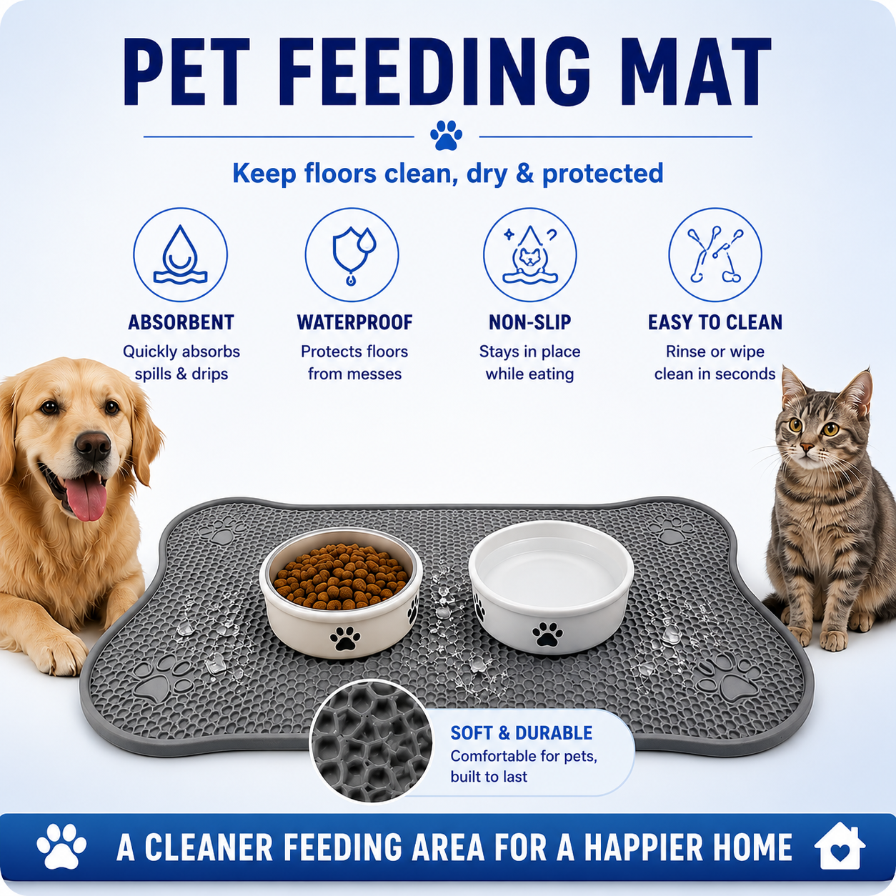 Absorbent Pet Feeding Mat