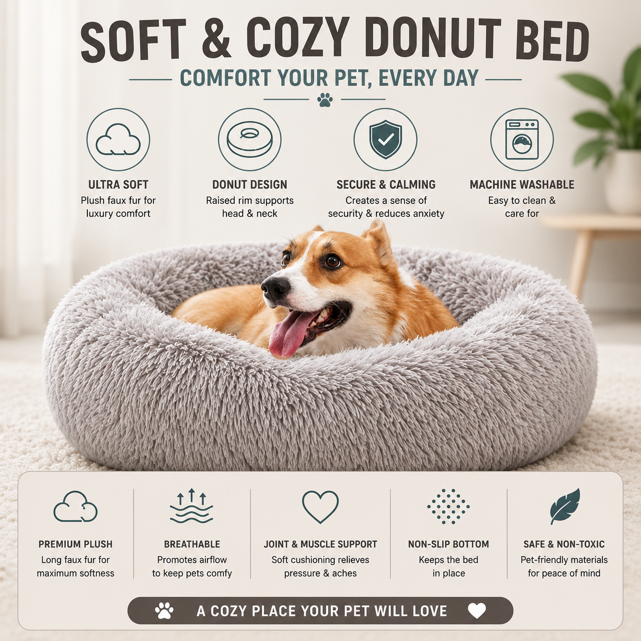 Plush Round Pet Sanctuary