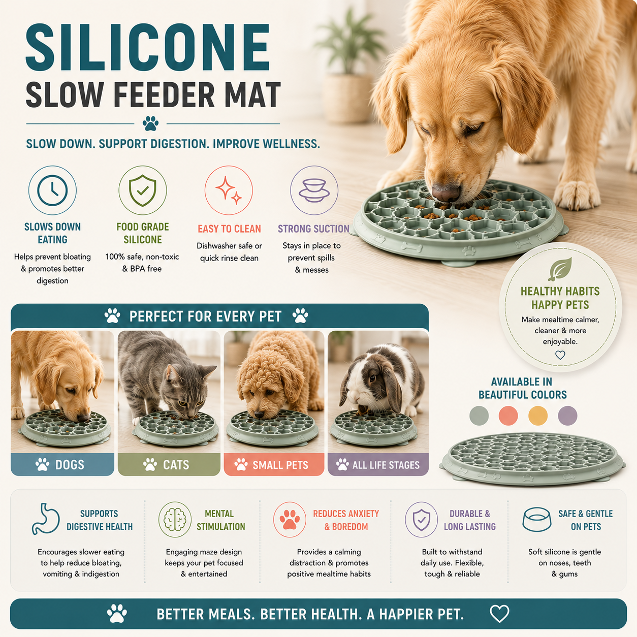Silicone Pet Slow Feeder Mat