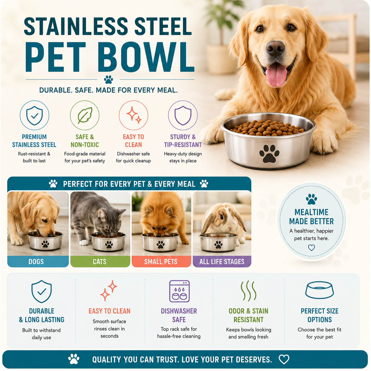 Stainless Steel Pet Bowl