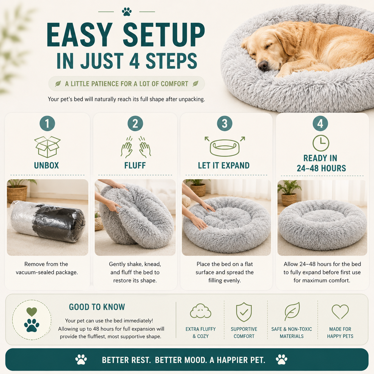 Plush Round Pet Sanctuary